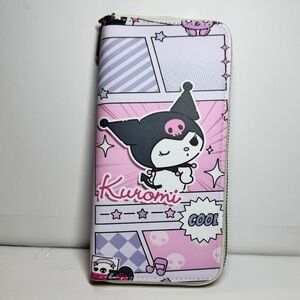 Pink and White Kuromi zipper wallet NWT Hello Kitty Friends